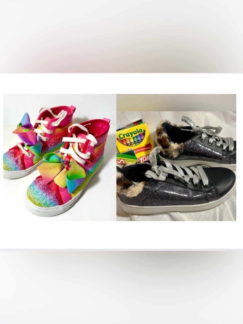 2 for $10!! Girls sz 2 Sneakers- sparkle like a fairy princess-Jojo & Zoogs,